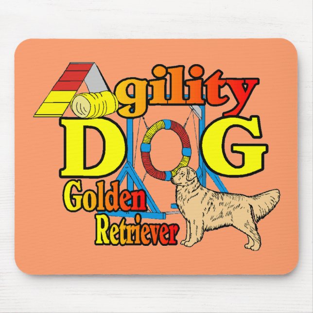 Golden Retriever Agility Geschenke Mousepad (Vorne)