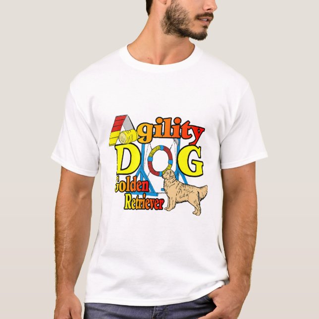 Golden Retriever Agility Geschenke T-Shirt (Vorderseite)