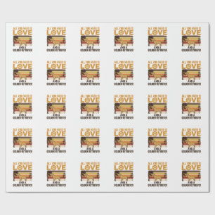 Golden Retriever Alles was du brauchst ist Liebe V Geschenkpapier
