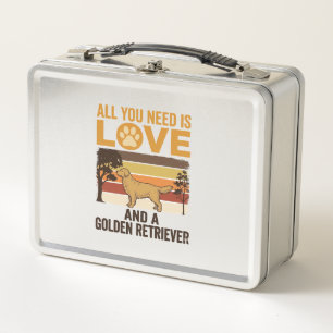 Golden Retriever Alles was du brauchst ist Liebe V Metall Brotdose