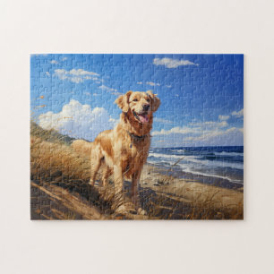 Golden Retriever am Strand Puzzle
