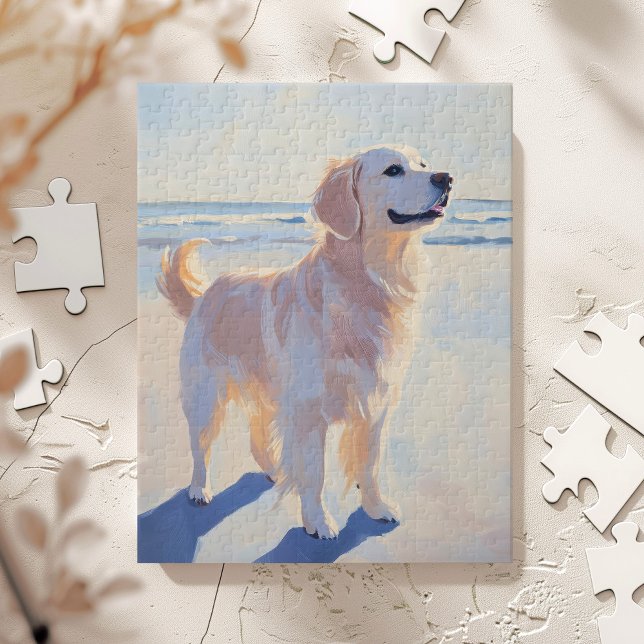 Golden Retriever am Strand Puzzle (Von Creator hochgeladen)