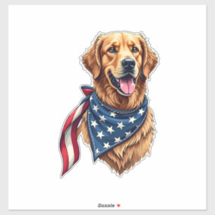 Golden Retriever Americana Vintage graviertes T-Sh Aufkleber