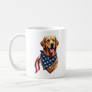 Golden Retriever Americana Vintage graviertes T-Sh Kaffeetasse