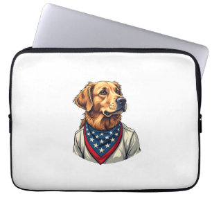 Golden Retriever Americana Vintage graviertes T-Sh Laptopschutzhülle