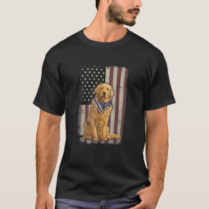 Golden Retriever Amerikanische Flagge Bandana 4. J T-Shirt