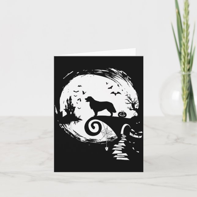 Golden Retriever And Moon Halloween Costume Dog Lo Karte (Vorderseite)