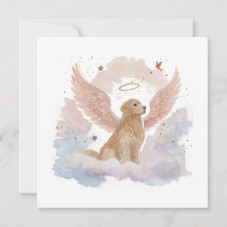Golden Retriever Angel Card Dankeskarte