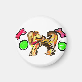 Golden retriever art magnet