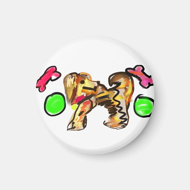 Golden retriever art magnet (Vorne)