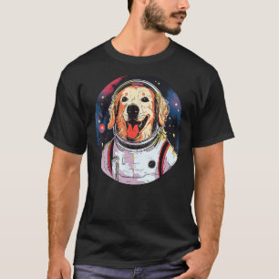 Golden Retriever Astronaut Funny Dog Space Anzug T-Shirt