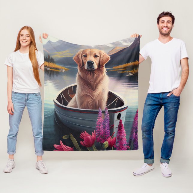 Golden Retriever auf dem Paddle: Ein Landschaftlic Fleecedecke (Beispiel)