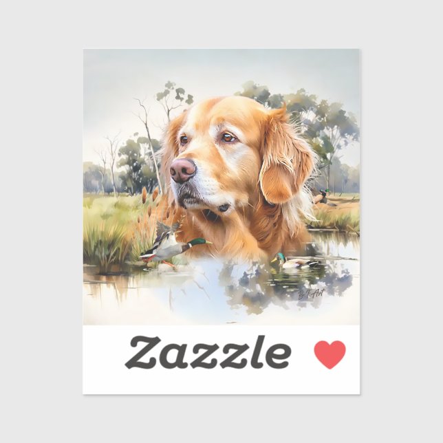 Golden Retriever Aufkleber (Blatt)