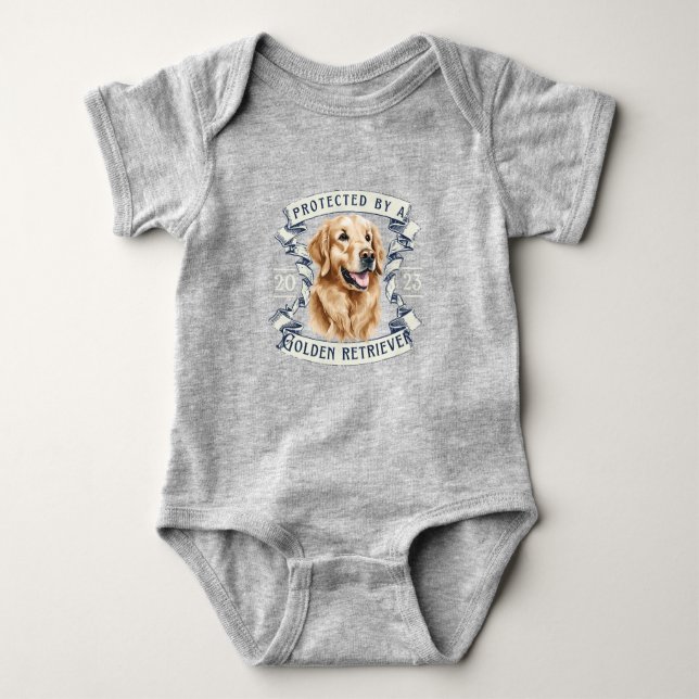 Golden Retriever Baby Bodysuit Baby Strampler (Vorderseite)