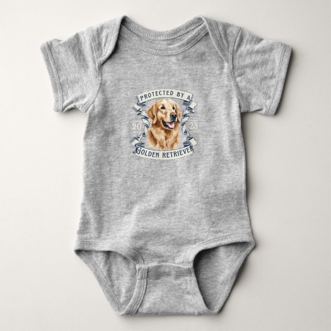 Golden Retriever Baby Bodysuit Strampler (Vorderseite)