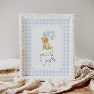 Golden Retriever Baby Shower Karten und Geschenke Poster