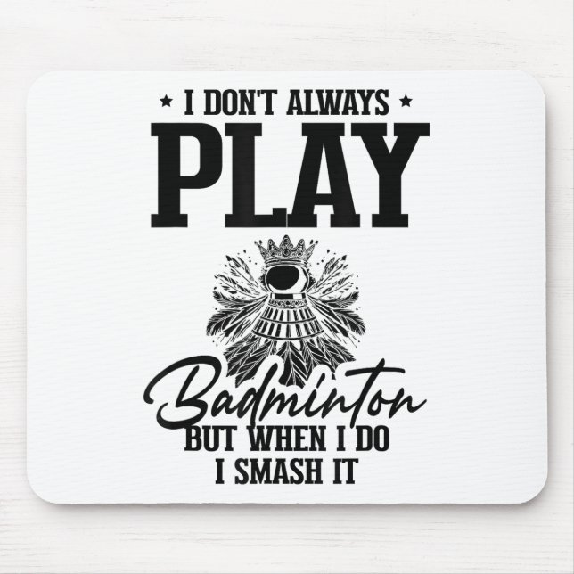 Golden Retriever Badminton Player Shuttle Mousepad (Vorne)