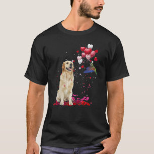 Golden Retriever Ballon Kolibri Herz Liebe Ro T-Shirt