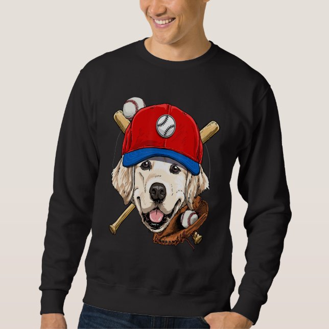 Golden Retriever Baseball Player Coaches Catcher D Sweatshirt (Vorderseite)
