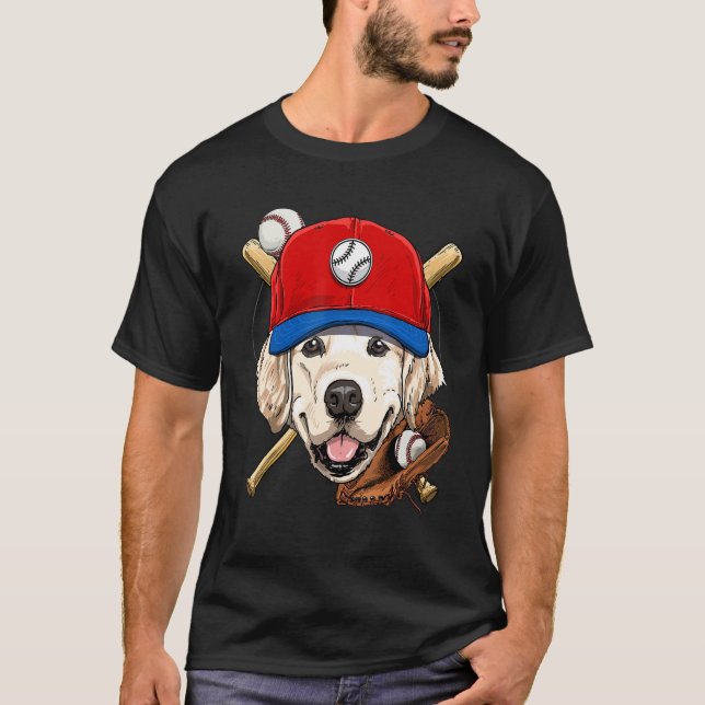 Golden Retriever Baseball Player Coaches Catcher D T-Shirt (Vorderseite)