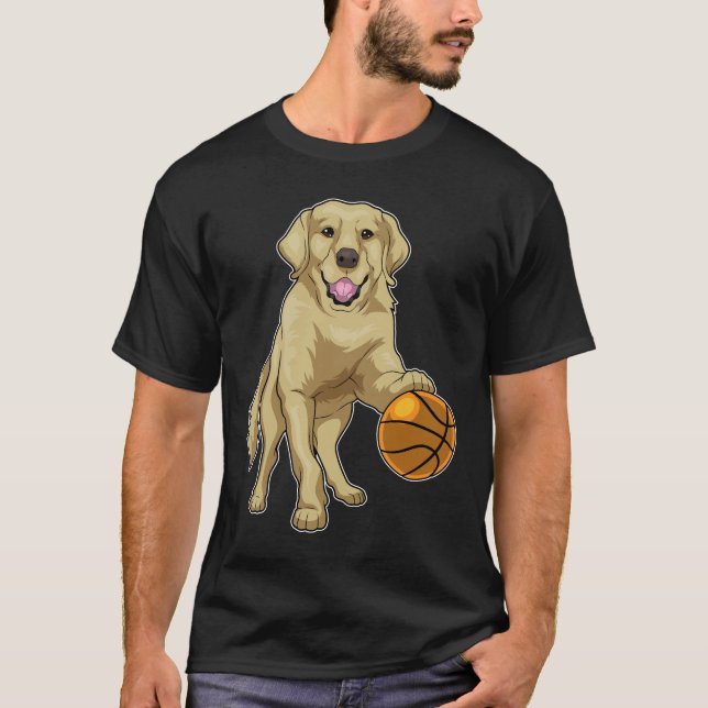 Golden Retriever Basketballspieler Basketball Bask T-Shirt (Vorderseite)