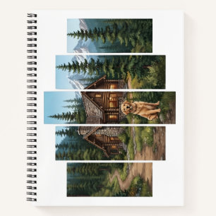 Golden Retriever Berghütte Hund Notizbuch