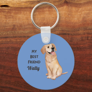 Golden Retriever Best Friend Individuelle Name Add Schlüsselanhänger