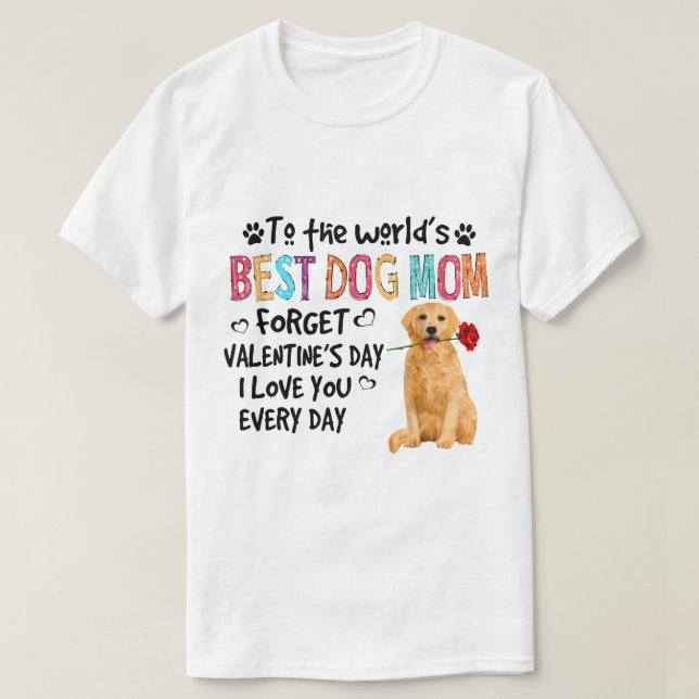 Golden Retriever Best Mama Valentinstag Funny T-Shirt (Design vorne)
