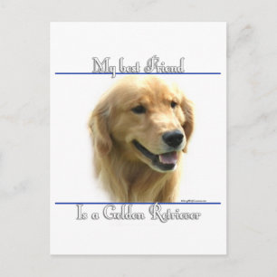 Golden Retriever Bester Freund 2 Postkarte