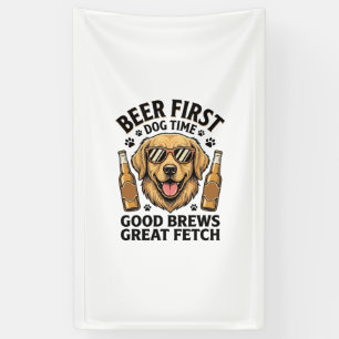 Golden Retriever Bier-Shirt Lustiger Hunde-Liebhab Banner