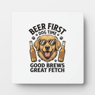 Golden Retriever Bier-Shirt Lustiger Hunde-Liebhab Fotoplatte