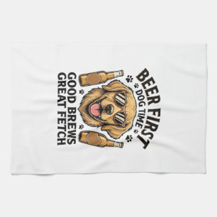 Golden Retriever Bier-Shirt Lustiger Hunde-Liebhab Geschirrtuch