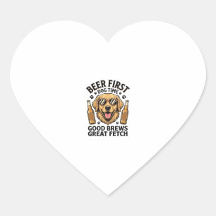 Golden Retriever Bier-Shirt Lustiger Hunde-Liebhab Herz-Aufkleber