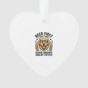 Golden Retriever Bier-Shirt Lustiger Hunde-Liebhab Ornament