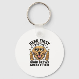 Golden Retriever Bier-Shirt Lustiger Hunde-Liebhab Schlüsselanhänger