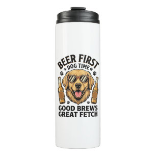 Golden Retriever Bier-Shirt Lustiges Hundeliebhabe Thermosbecher