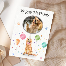 Golden Retriever Birthday Party Hund Tierkarte Karte
