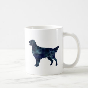 Golden Retriever Black Watercolor Silhouette Kaffeetasse