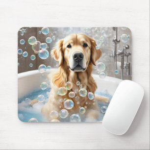 Golden Retriever Blase Bath Mousepad