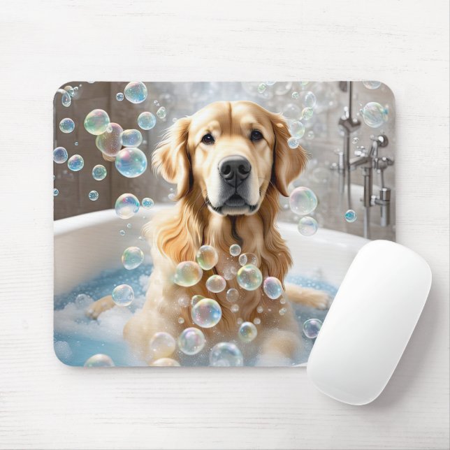 Golden Retriever Blase Bath Mousepad (Mit Mouse)