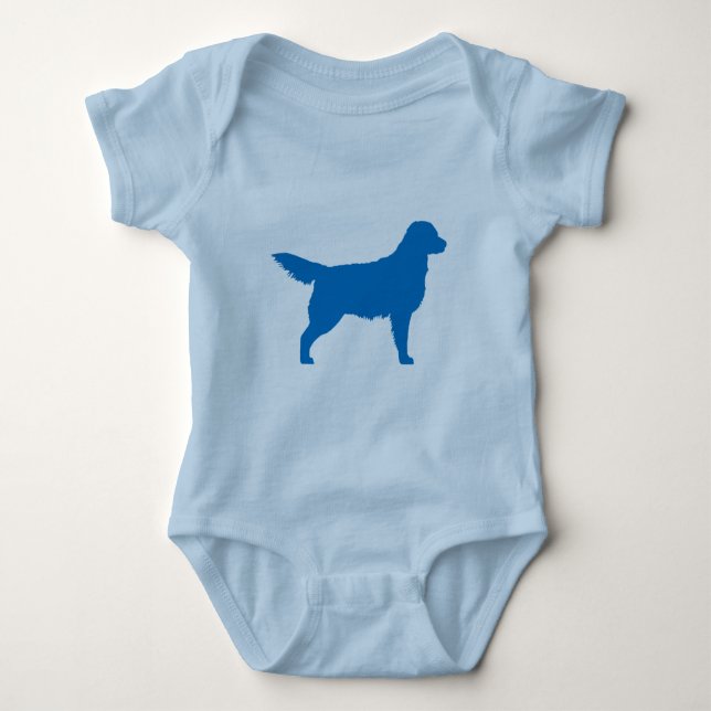 Golden retriever (blau) baby strampler (Vorderseite)