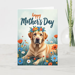 Golden Retriever Blumenkronenkarte Karte