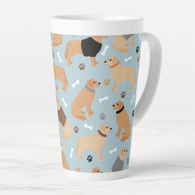 Golden Retriever Bones and Paws Milchtasse (Rechte Ecke)