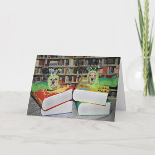 Golden Retriever Bookworm Geburtstag Karte