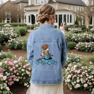 Golden Retriever Bowling Jeansjacke