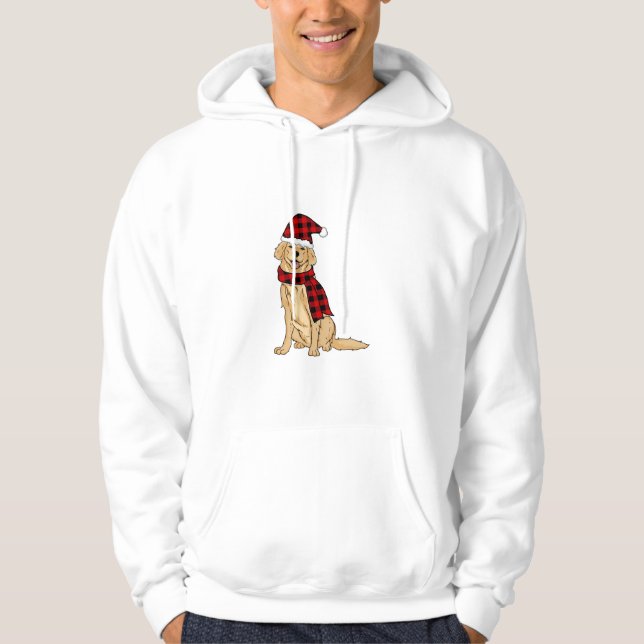 Golden Retriever Buffalo Kariert Retriever Dog Lov Hoodie (Vorderseite)