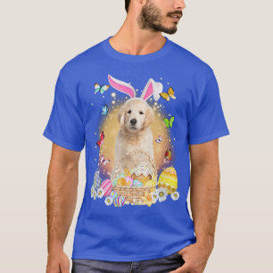 Golden Retriever Bunny Dog mit Ostereier Körbchen T-Shirt