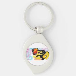 Golden Retriever bunt Schlüsselanhänger