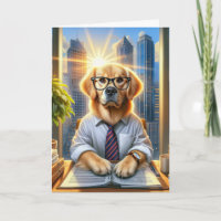 Golden Retriever Businessman Geburtstag