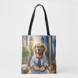 Golden Retriever BusinessMan im Büro